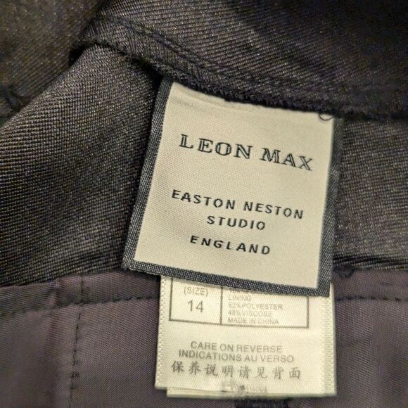 NWT Leon Max Stretch Wide Leg black Pants Trousers size 10 Tall formal Holliday - Picture 8 of 11